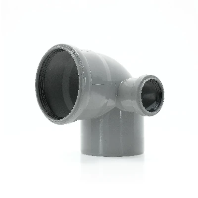 Отвод комбинированный канализационный с дополнительным входом сверху 110х90/50 Ростурпласт