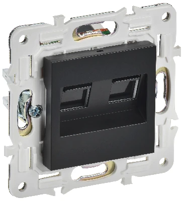 SKANDY Розетка компьютерная двойная RJ45 кат.6 SK-K04Bl черный IEK