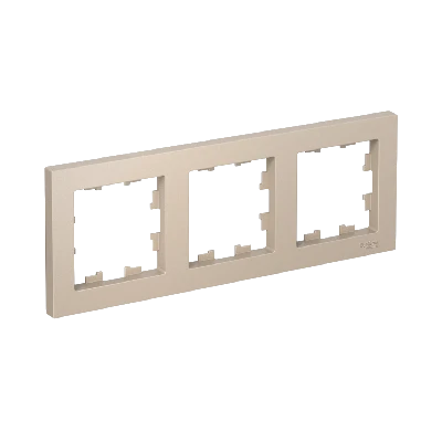 ATLASDESIGN рамка трехпостовая, универсальная, ПЕСОЧНЫЙ