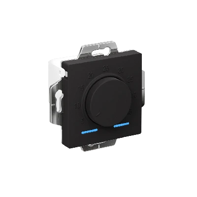 ATLASDESIGN ТЕРМОСТАТ электрон. теплого пола с датчиком, 10A, механизм, КАРБОН