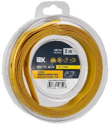 Трубка термоусадочная ТТУ нг-LS 10/5 желтая (2м/упак) IEK