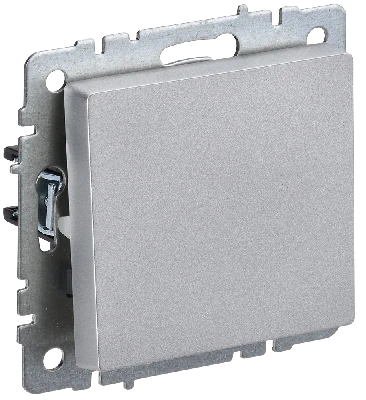 BRITE Выключатель одноклавишный проходной 10А ВС10-1-6-БрА алюминий