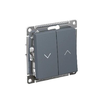 ATLASDESIGN 2-клавишный ВЫКЛЮЧАТЕЛЬ ЖАЛЮЗИ, 10А, мех., ГРИФЕЛЬ