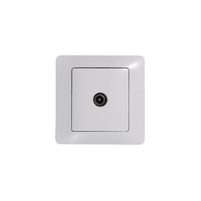 GLOSSA Розетка телевизионная TV проходная в рамку 4дБ белая