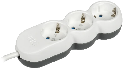 Удлинитель бытовой У03 3 места 2P+PE/3м 3х1.5мм2 16А/250В UNO IEK