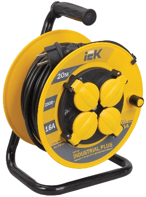 Удлинитель силовой 4 розетки шнур 20м ПВС 3х1.5 УК20 IP44