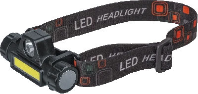 Фонарь светодиодный NPT-H25-ACCU 5Вт CREE LED+3Вт COB LED аккумуляторный налобный