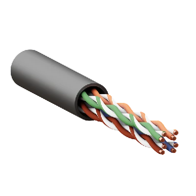 Кабель витая пара TERACOM PRO Cat.5E U/UTP 4 пары solid внешний 24AWG оболочка LDPE цвет черный (упак. 305м)