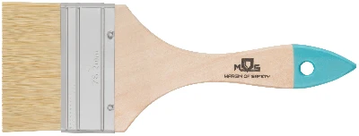 Кисть флейцевая, натур. cветлая щетина, деревянная ручка 3'' (75 мм)