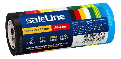 Изолента ПВХ разноцветная 15мм 5м (7цветов)       Safeline