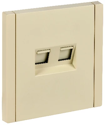 FORTE&PIANO Розетка двойная RJ11+RJ45 кат.5E FP435 ваниль IEK