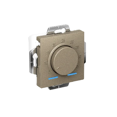 ATLASDESIGN ТЕРМОСТАТ электрон. теплого пола с датчиком, 10A, механизм, ШАМПАНЬ