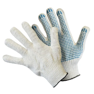 Перчатки хлопчатобумажные с ПВХ повышенной прочности 52г высший сорт