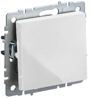 BRITE Выключатель одноклавишный проходной 10А ВС10-1-6-БрБ белый
