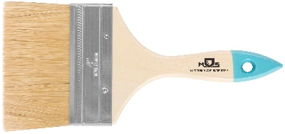 Кисть флейцевая, натур. cветлая щетина, деревянная ручка 4'' (100 мм)