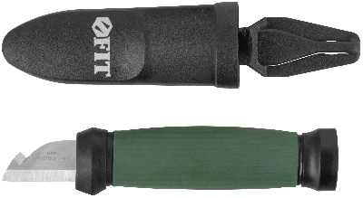 Нож электрика, нерж.сталь, 2-х сторонняя заточка, лезвие 33 мм