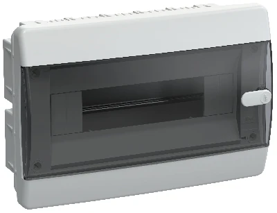 UNION Compact Корпус пластиковый ЩРВ-П-12 IP41 черная прозрачная дверь IEK