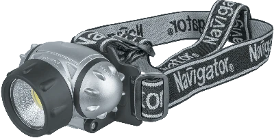 Фонарь светодиодный NPT-H14-3AAA 1Вт COB LED 110лм 20м налобный пластик