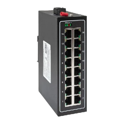 Коммутатор промышленный неуправляемый U-16T, 16 портов 10/100Base-T(X) RJ45, монтаж на динрейку TSX EKF