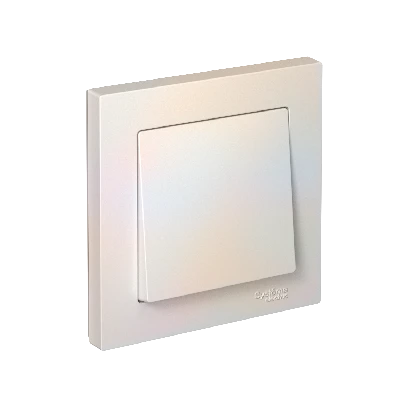 Выключатель одноклавишный ATLASDESIGN схема 1 10АХ в сборе жемчуг