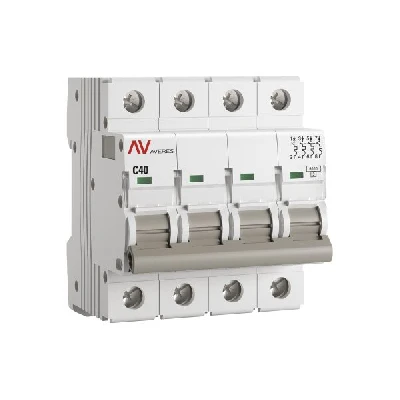 Выключатель автоматический AV-6 4P 40A (C) 6кА AVERES