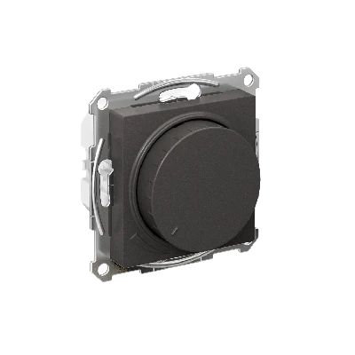 ATLASDESIGN СВЕТОРЕГУЛЯТОР (диммер) повор-нажим, LED, RC, 400Вт, мех., БАЗАЛЬТ