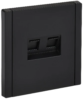 FORTE&PIANO Розетка двойная RJ11+RJ45 кат.5E FP135 черный IEK