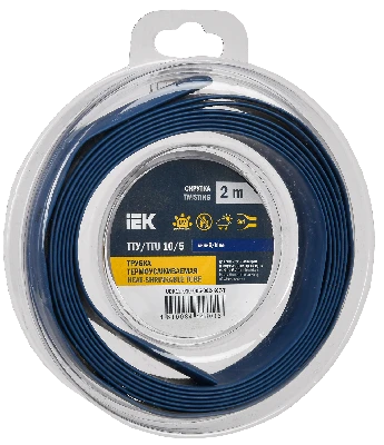 Трубка термоусадочная ТТУ нг-LS 10/5 синяя (2м/упак) IEK