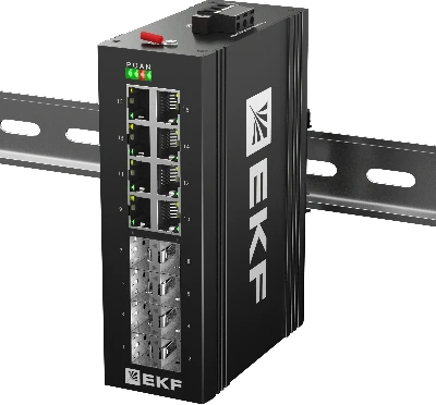 Коммутатор промышленный неуправляемый U-8GX/SFP-8GT, 8 портов 1000Base-X SFP, 8 портов 10/100/1000Base-T(X) RJ45, монтаж на динрейку TSX EKF