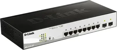 Коммутатор управляемый L2 PoE 8 портов 10/100/1000 Мб/с, 2хSFP, 65 Вт