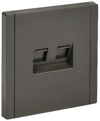 FORTE&PIANO Розетка двойная RJ11+RJ45 кат.5E FP335 серый IEK
