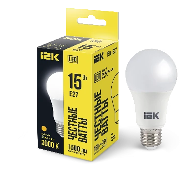 Лампа светодиодная LED 15вт Е27 тепло-белый ECO