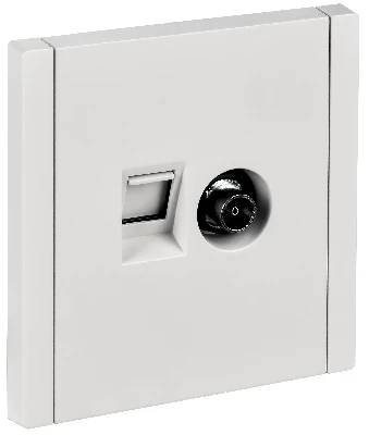 FORTE&PIANO Розетка двойная TV+RJ45 кат.6 FP237 белый IEK