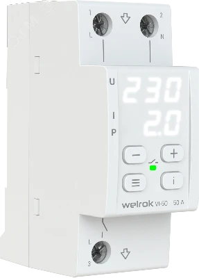 Реле напряжения c контролем тока Welrok VI-50