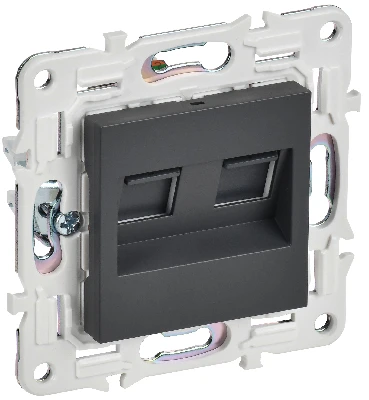 SKANDY Розетка компьютерная двойная RJ45 кат.5E SK-K03T титан IEK