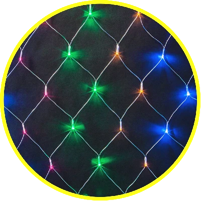 Гирлянда новогодняя светодиодная NGF-N01-240RGBY-12-2x1.5m-230-TR-IP44