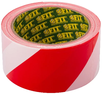 Лента сигнальная (красно-белая) 50 мм х 100 м