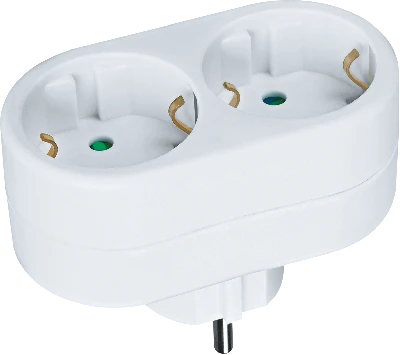 Тройник на 2 гнезда с заземлением 94 670 NAD-L-2E-C-WH (94670)
