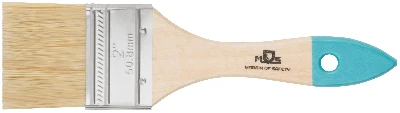 Кисть флейцевая, натур. cветлая щетина, деревянная ручка 2'' (50 мм)