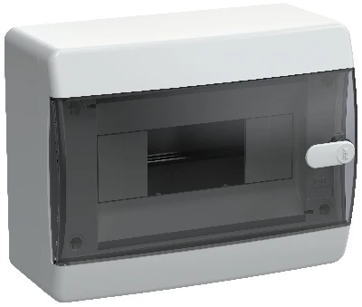 UNION Compact Корпус пластиковый ЩРН-П-8 IP41 черная прозрачная дверь IEK