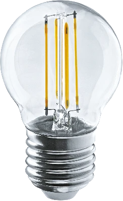 Лампа светодиодная LED 4вт Е27 теплый шар FILAMENT