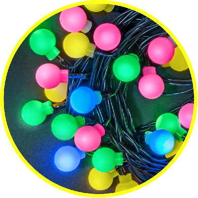 Гирлянда новогодняя светодиодная NGF-B01-48RGBWW-8-5.3m-230-C8-BL-IP20