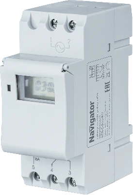 Таймер Navigator 61 559 NTR-E-D01-GR на DIN-рейку электрон.