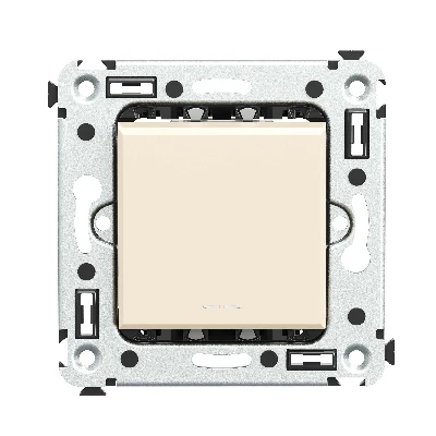 Avanti Выключатель одноклавишный, в стену, Ванильная дымка