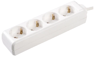 Удлинитель бытовой 4 розетки шнур 5м с заземлением 16А