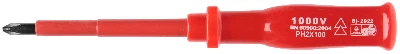 Отвертка изолированная 1000 В, CrV сталь, пластиковая ручка РН2 х 100 мм