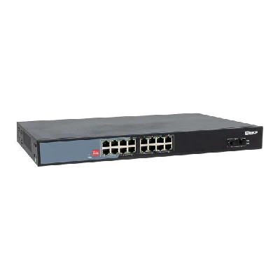 Коммутатор промышленный неуправляемый U-2GX/SFP-16GTP-R, 2 порта 1000Base-X SFP, 16 портов 10/100/1000Base-T(X) RJ45 c PoE, монтаж в 19'' стойку TSX EKF