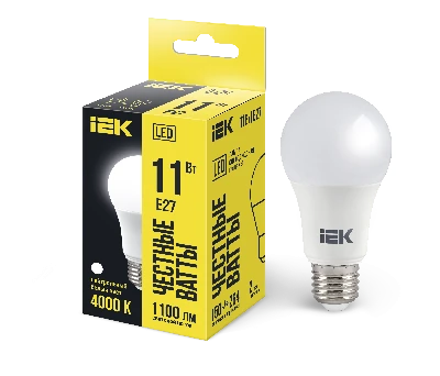 Лампа светодиодная LED 11вт E27 белый ECO