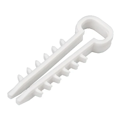 Дюбель-хомут нейлоновый прямоугольный 5-10 мм     белый упаковка 100 шт., REXANT