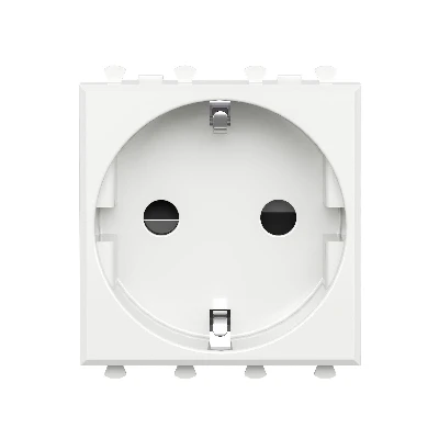Avanti Розетка ''Белое облако'', 2P+E, с защитными шторками, 2 модульная
